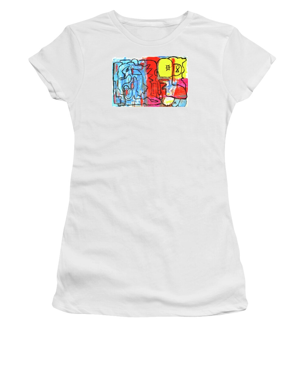 Abstract Women's T-Shirt featuring the painting Untitled #3 by Jose Rojas