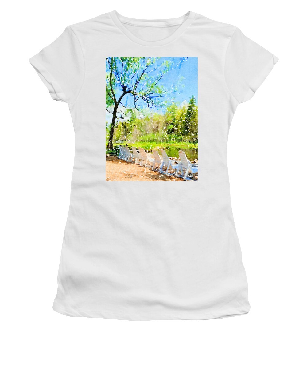 Relax Reflect Renew Nature Peace Tranquility Women's T-Shirt featuring the photograph Relax Reflect Renew #2 by Kathy Bee