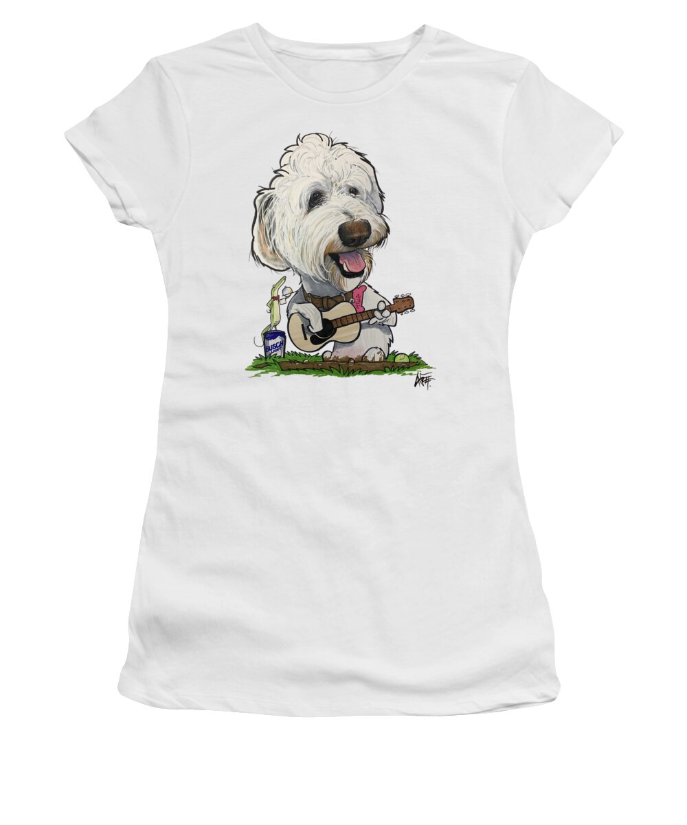 Koger Women's T-Shirt featuring the drawing 5264 Koger by Canine Caricatures By John LaFree