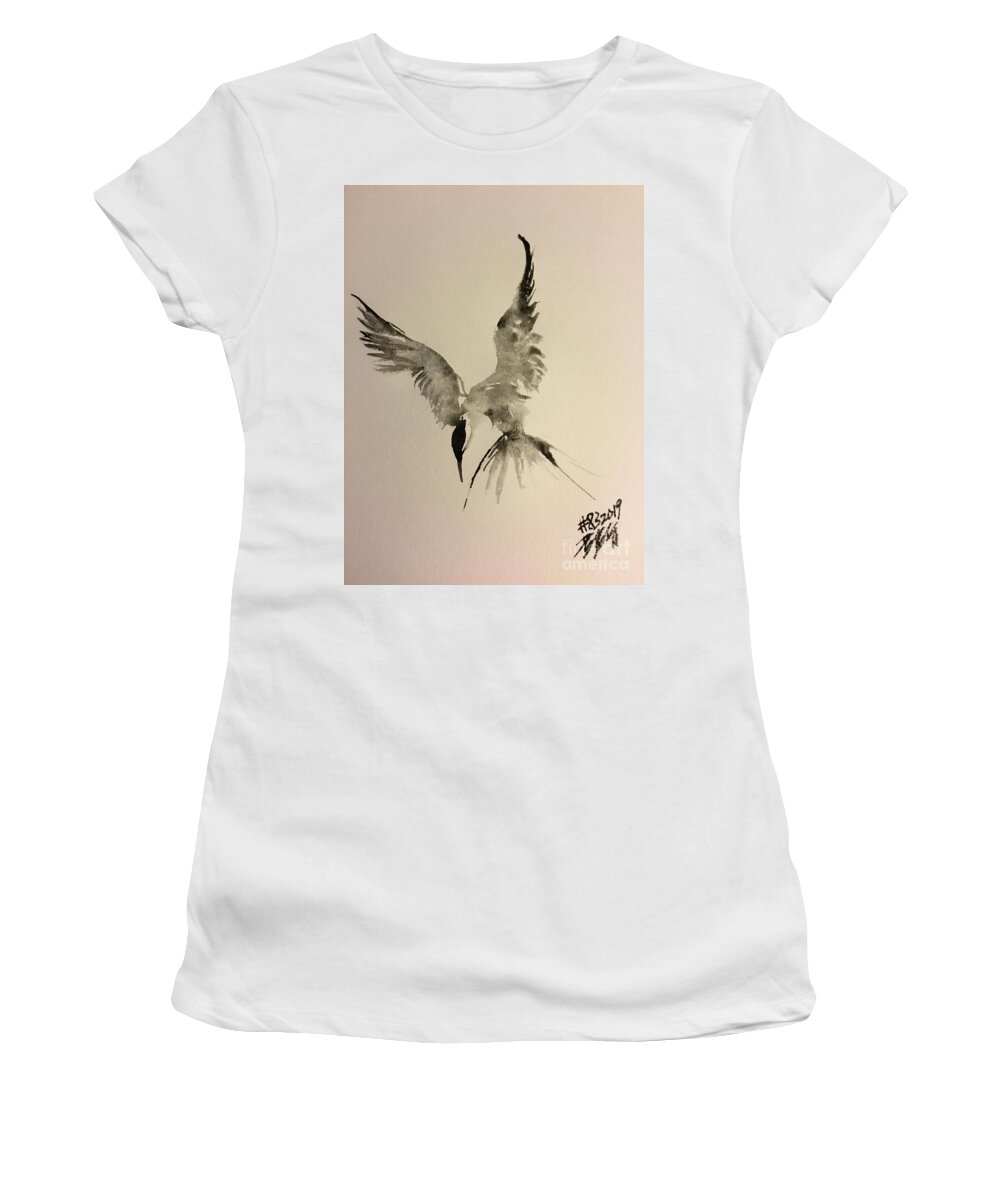 #842019 Women's T-Shirt featuring the painting #842019 #842019 by Han in Huang wong