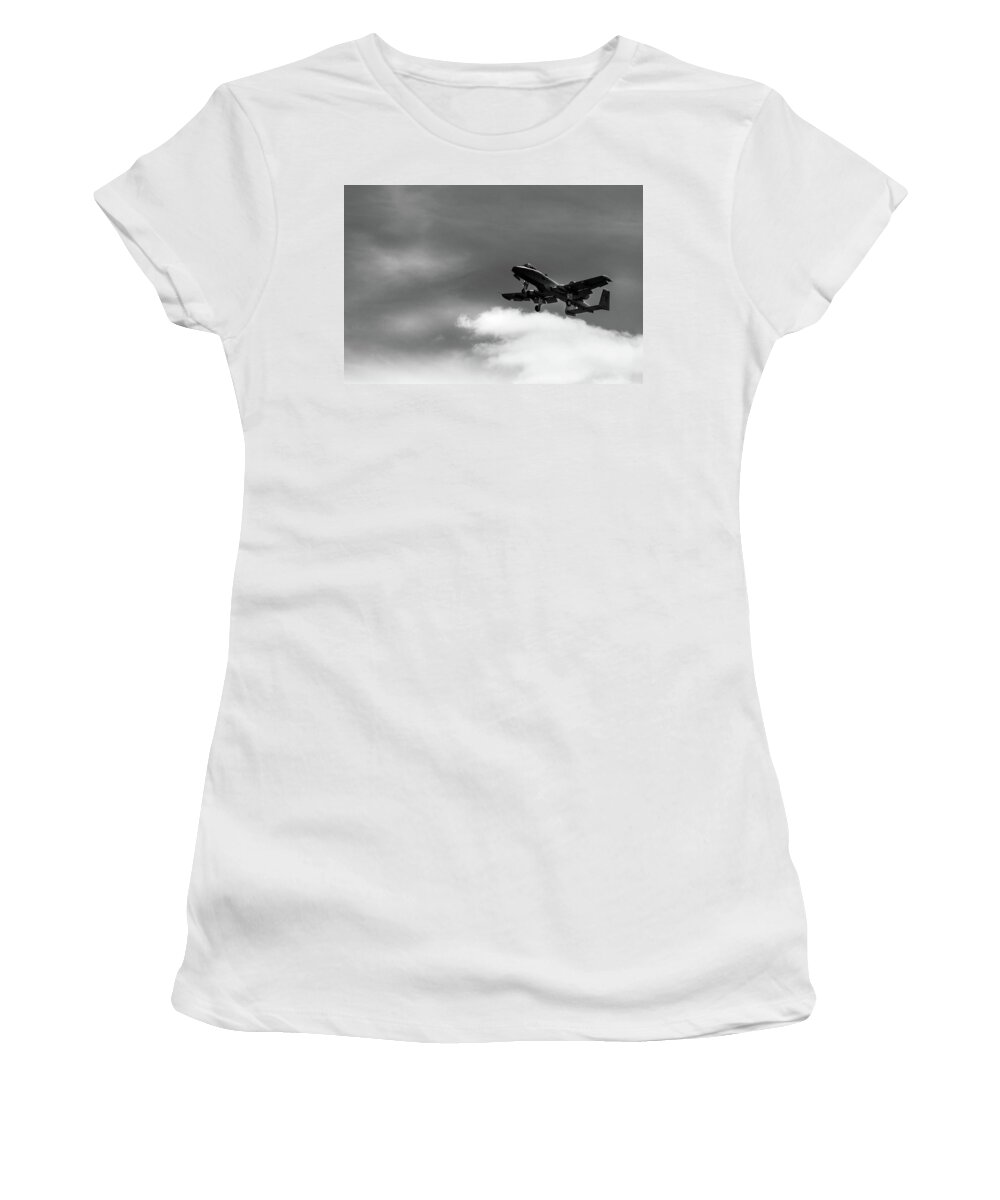 A-10 Women's T-Shirt featuring the photograph A-10 Slow Pass by Doug Camara