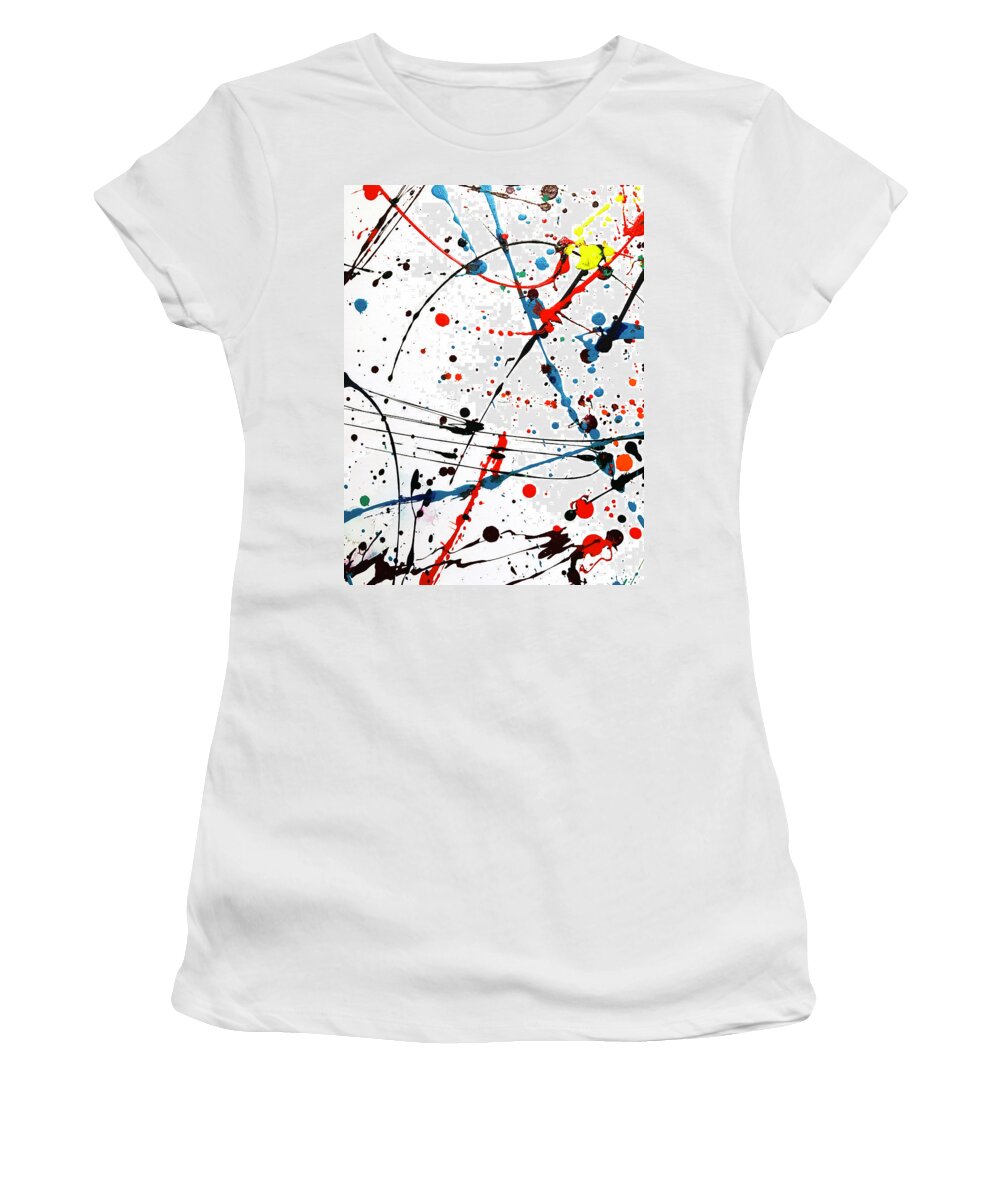Abstract Women's T-Shirt featuring the photograph Abstract Pollock Look by Marilyn Hunt