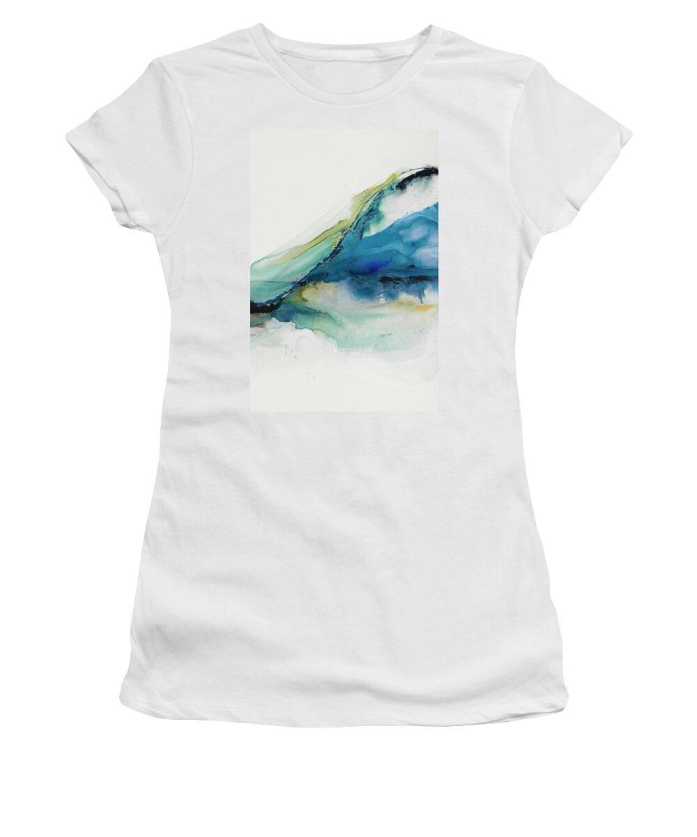 Abstract Women's T-Shirt featuring the painting Abstract Terrain Iv by Sisa Jasper