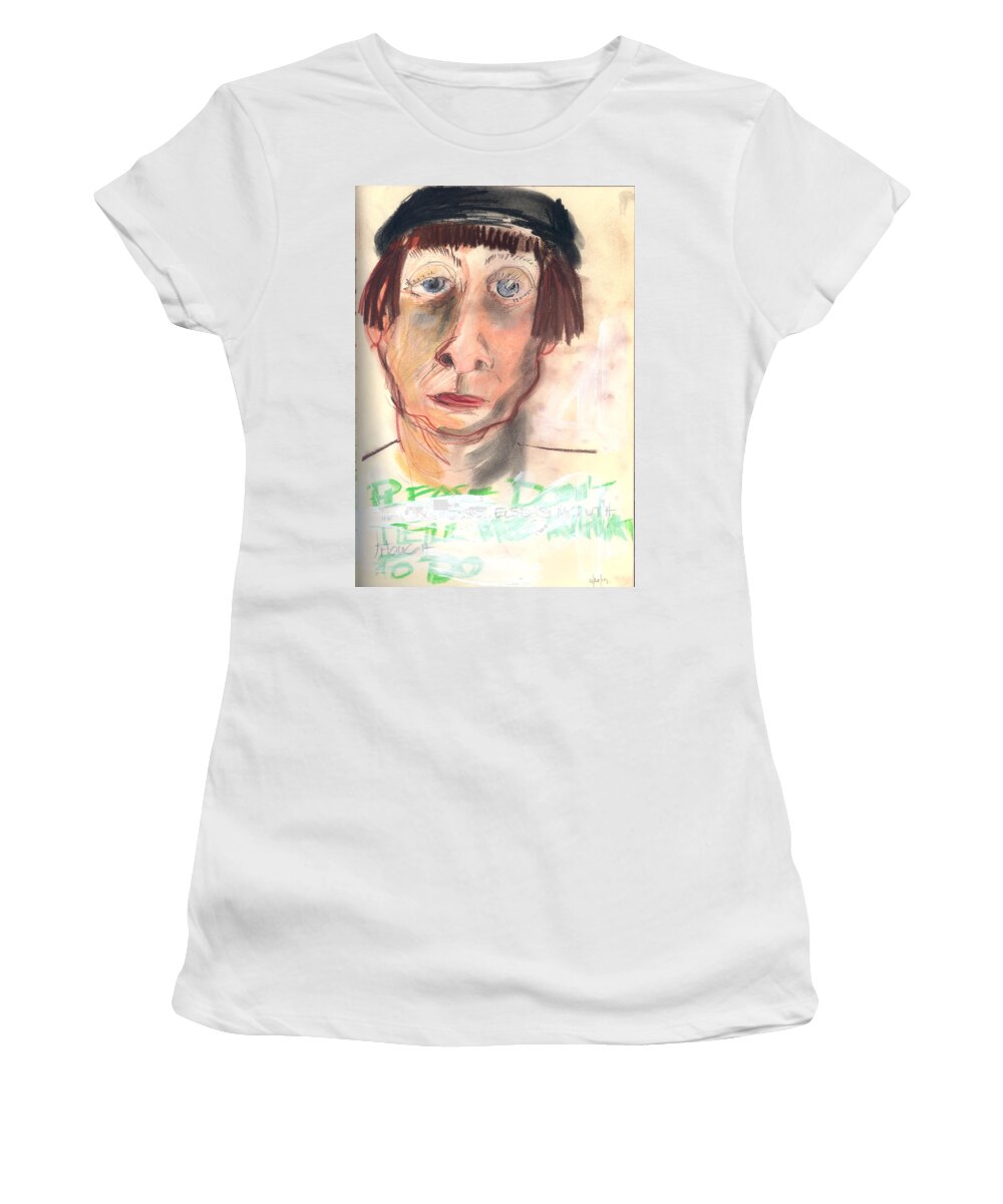Journal Women's T-Shirt featuring the pastel Peace Out by Carolyn Weltman