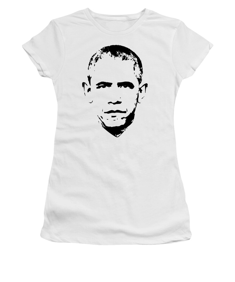 Obama Women's T-Shirt featuring the digital art Barack Obama Minimalistic Pop Art by Filip Schpindel