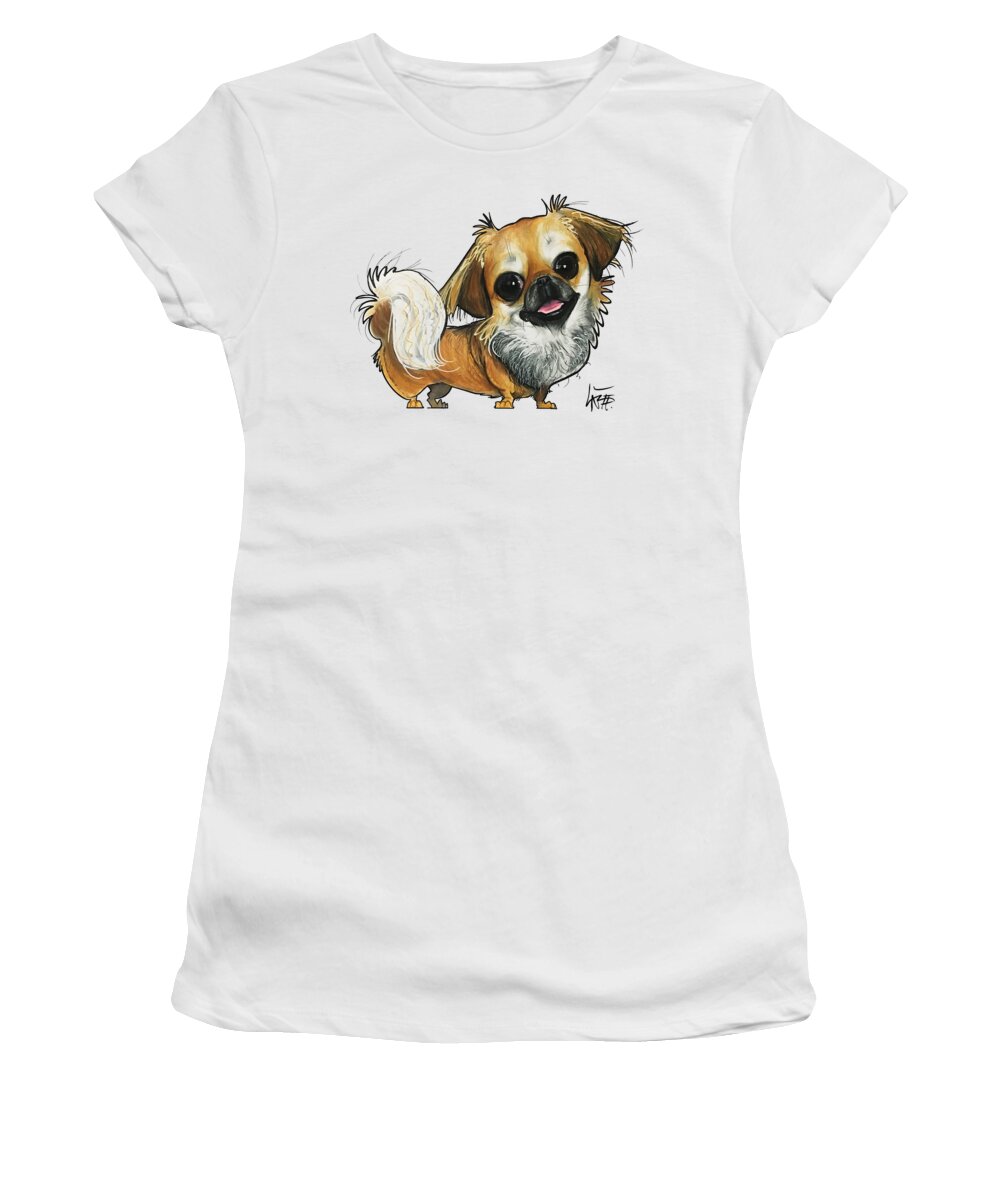 Belson Women's T-Shirt featuring the drawing Belson 5102 by Canine Caricatures By John LaFree