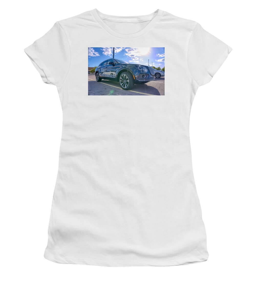 Bentley Women's T-Shirt featuring the photograph Bentley Bentayga by Anthony Giammarino