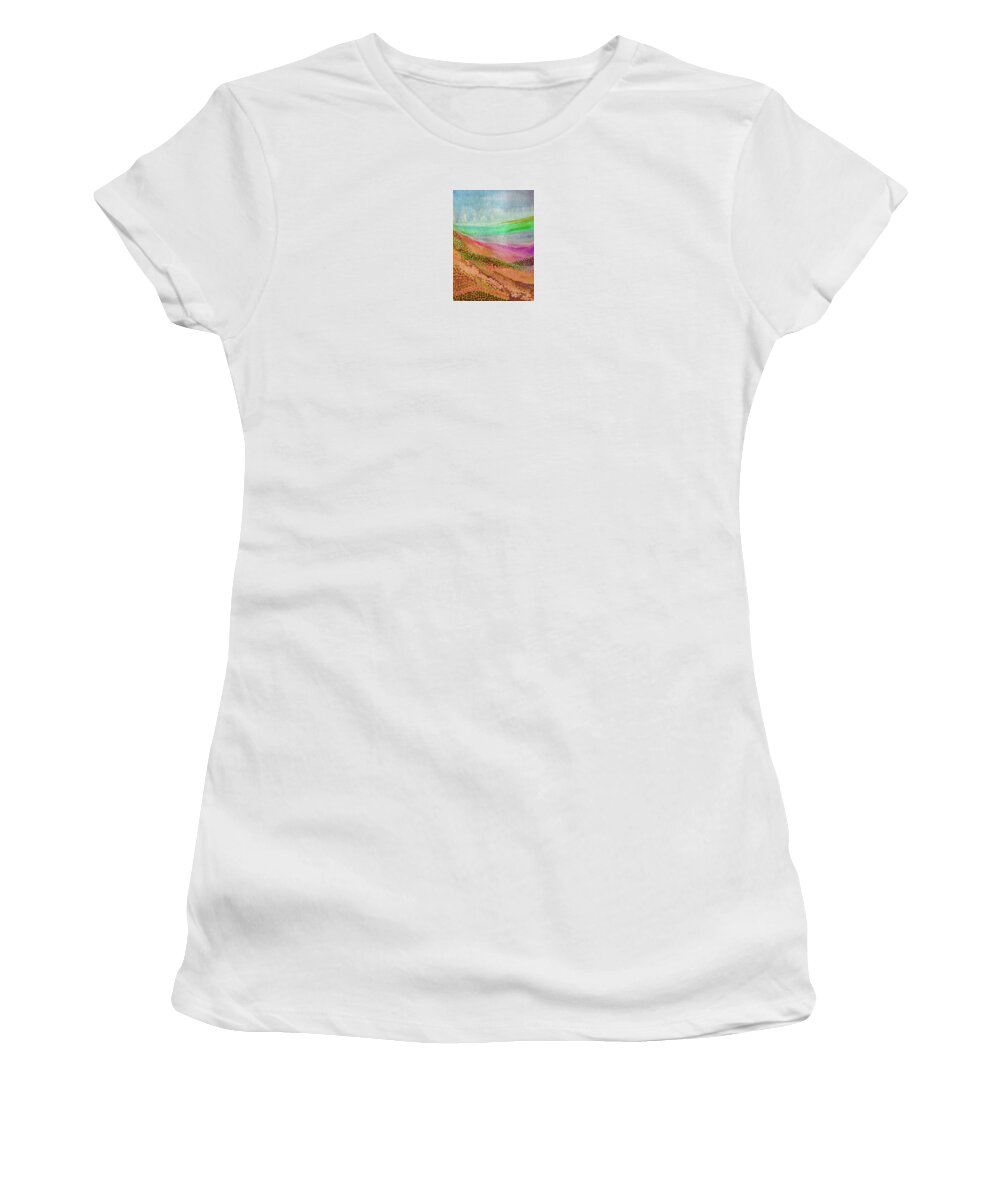 Blooming Women's T-Shirt featuring the digital art Blooming 1001 by Corinne Carroll