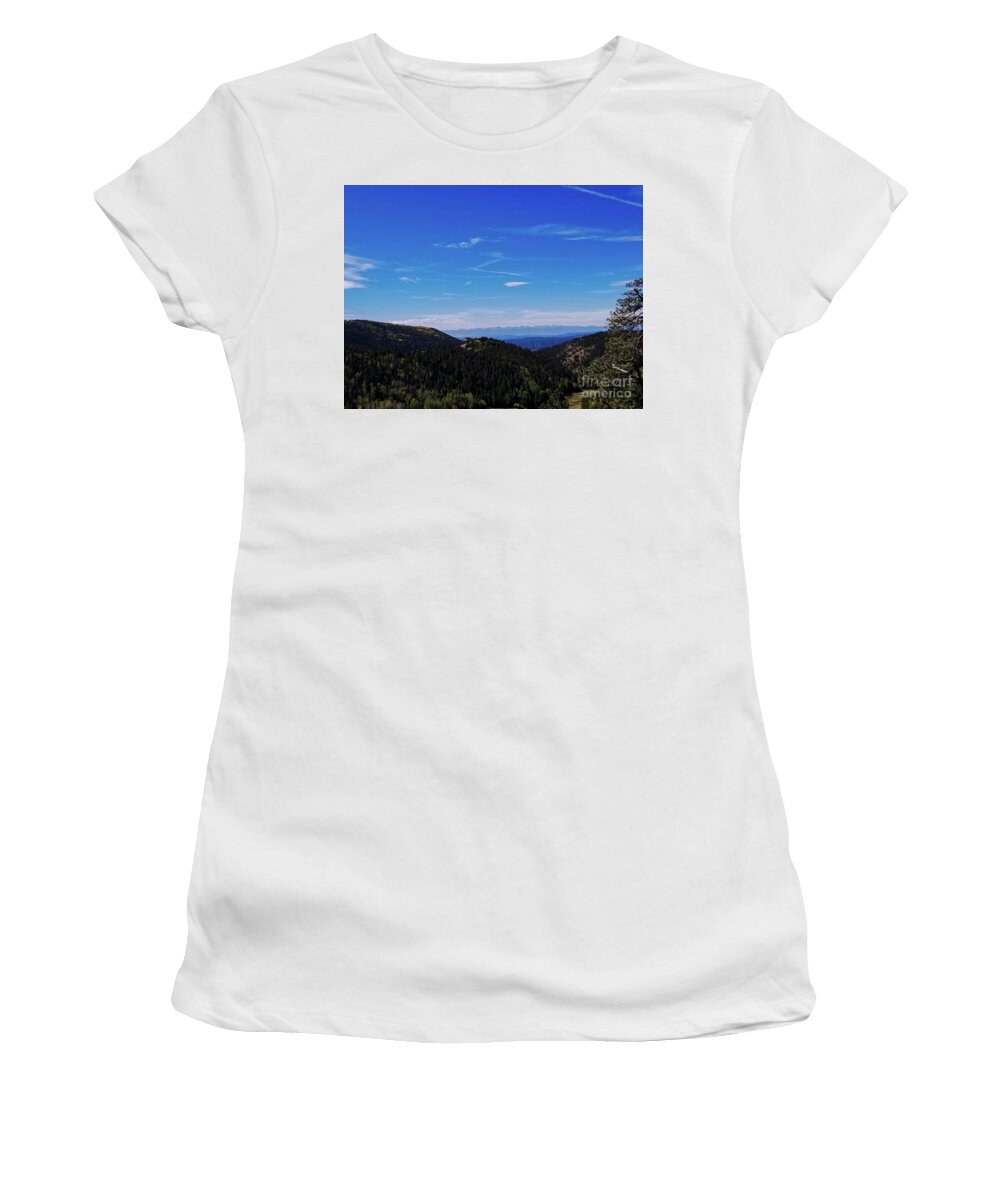Colorado Women's T-Shirt featuring the photograph Blue Layers by Elizabeth M