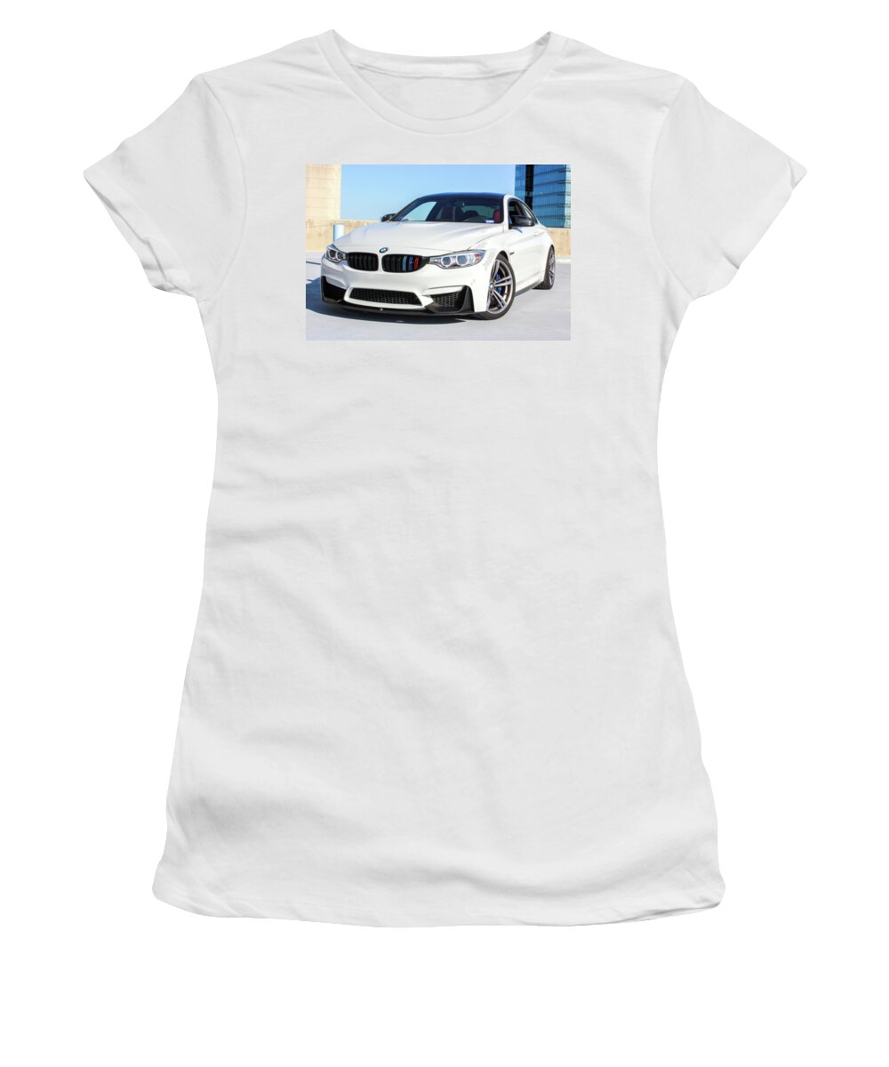Bmw M4 Women's T-Shirt featuring the photograph Bmw M4 by Rocco Silvestri