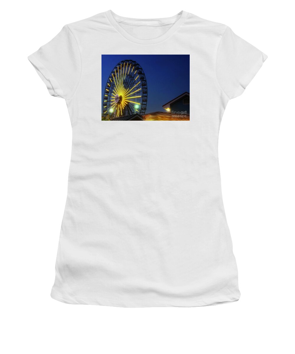 Jersey Shore Women's T-Shirt featuring the photograph Boardwalk Broadside by Rick Locke - Out of the Corner of My Eye