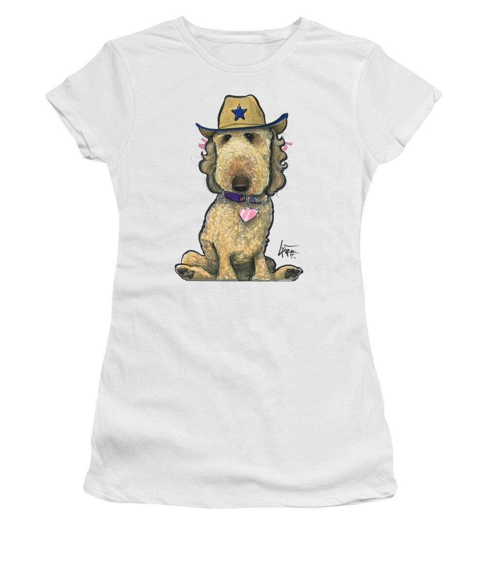Bolnick 4738 Women's T-Shirt featuring the drawing Bolnick 4738 by Canine Caricatures By John LaFree