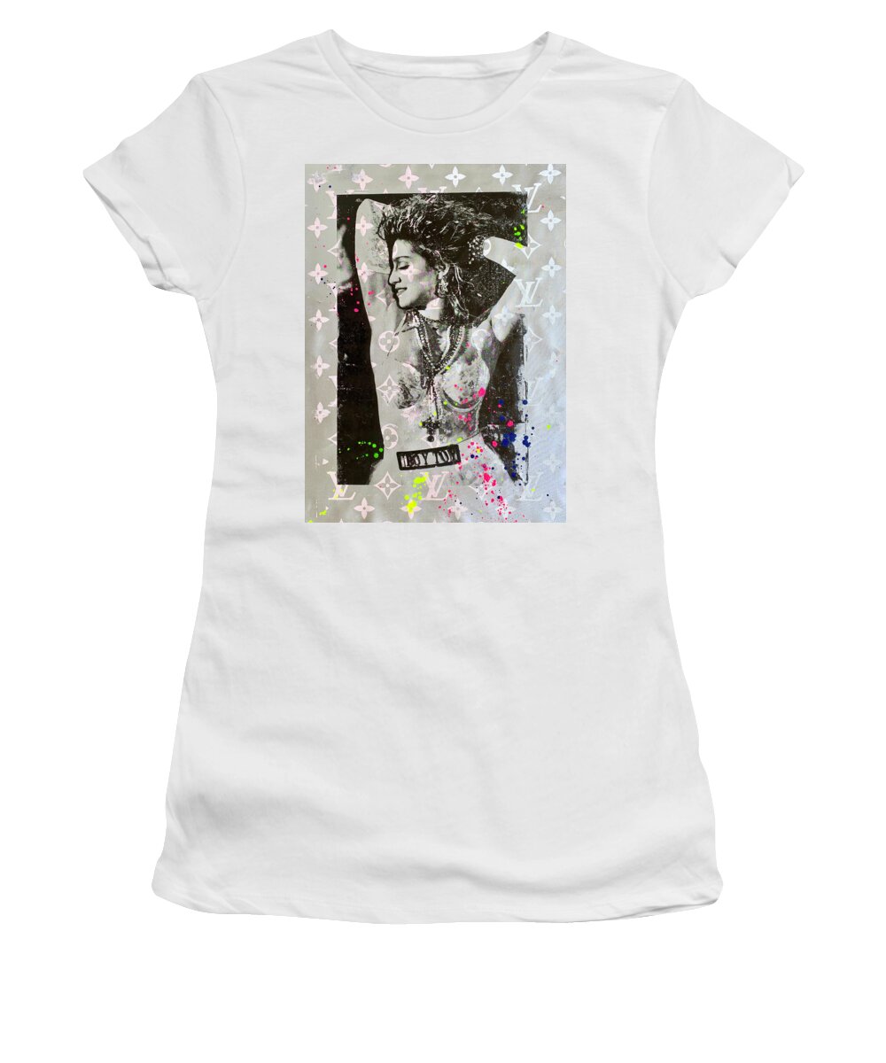 Madonna Women's T-Shirt featuring the mixed media Borderline by Shane Bowden