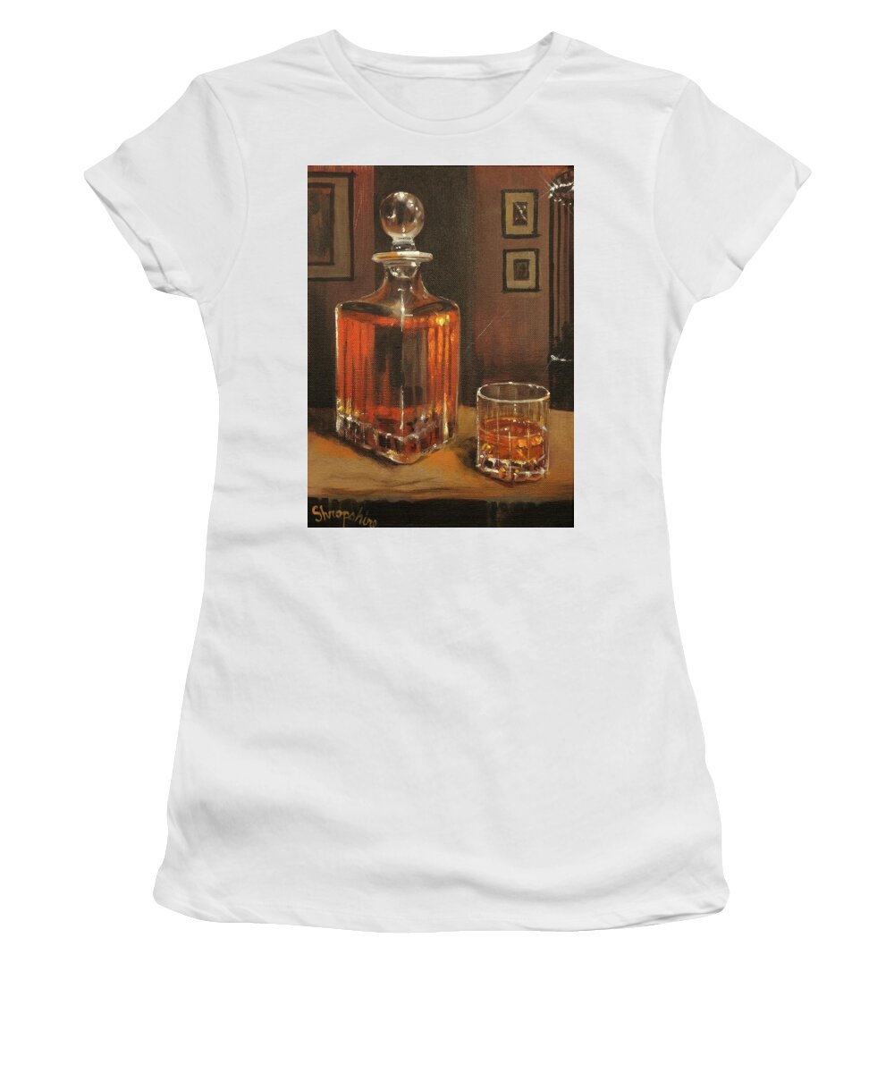 Bourbon Women's T-Shirt featuring the painting Bourbon Break by Tom Shropshire