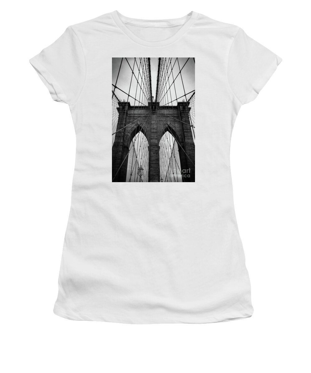 America Women's T-Shirt featuring the photograph Brooklyn bridge Wall art by Andy Myatt