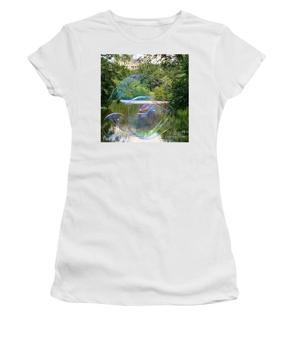 Spectacular Bubbles By Steve Women's T-Shirt featuring the photograph Bubbles at Biltmore by Anita Adams