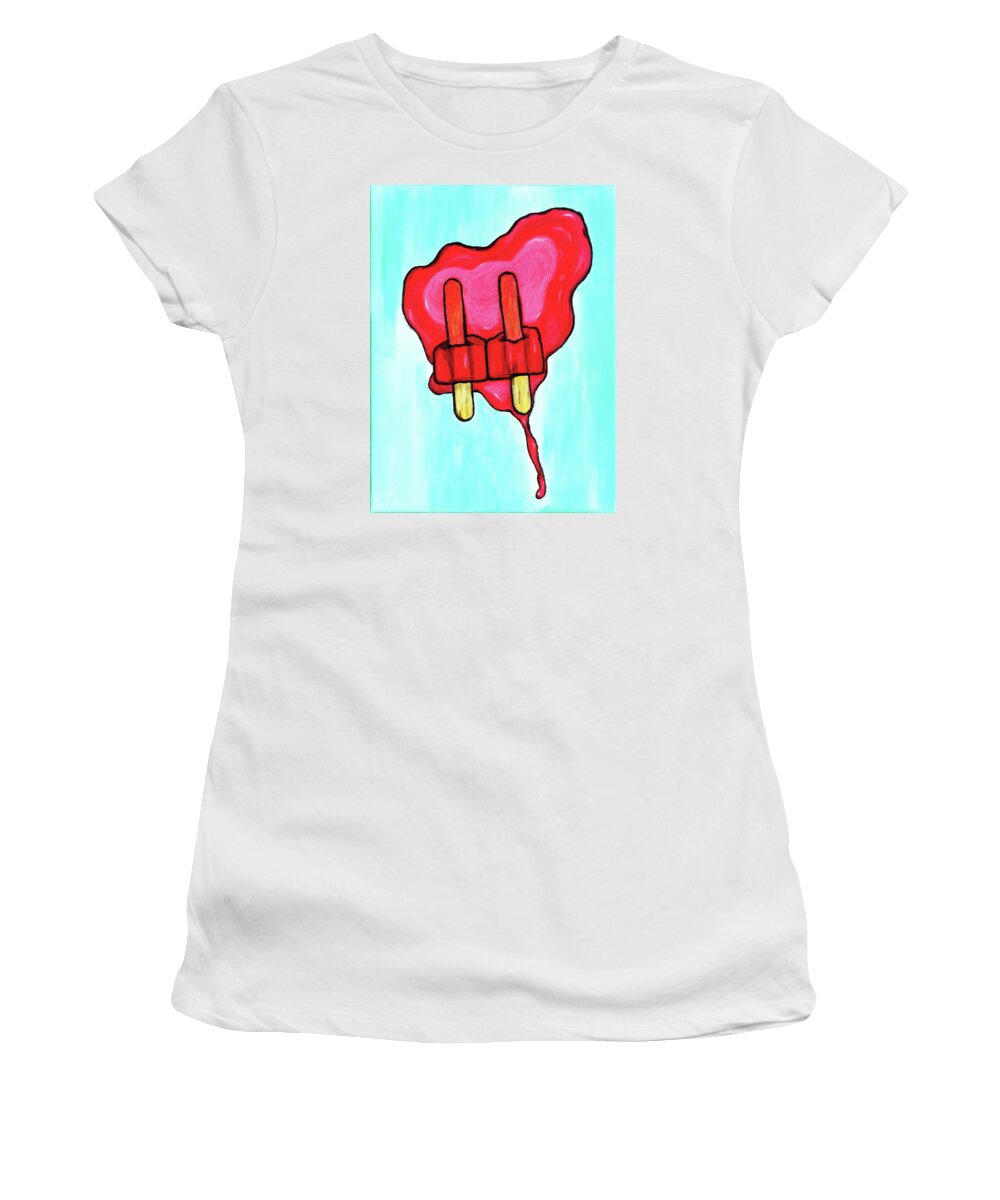 Love Women's T-Shirt featuring the painting But It's Over Now by Meghan Elizabeth