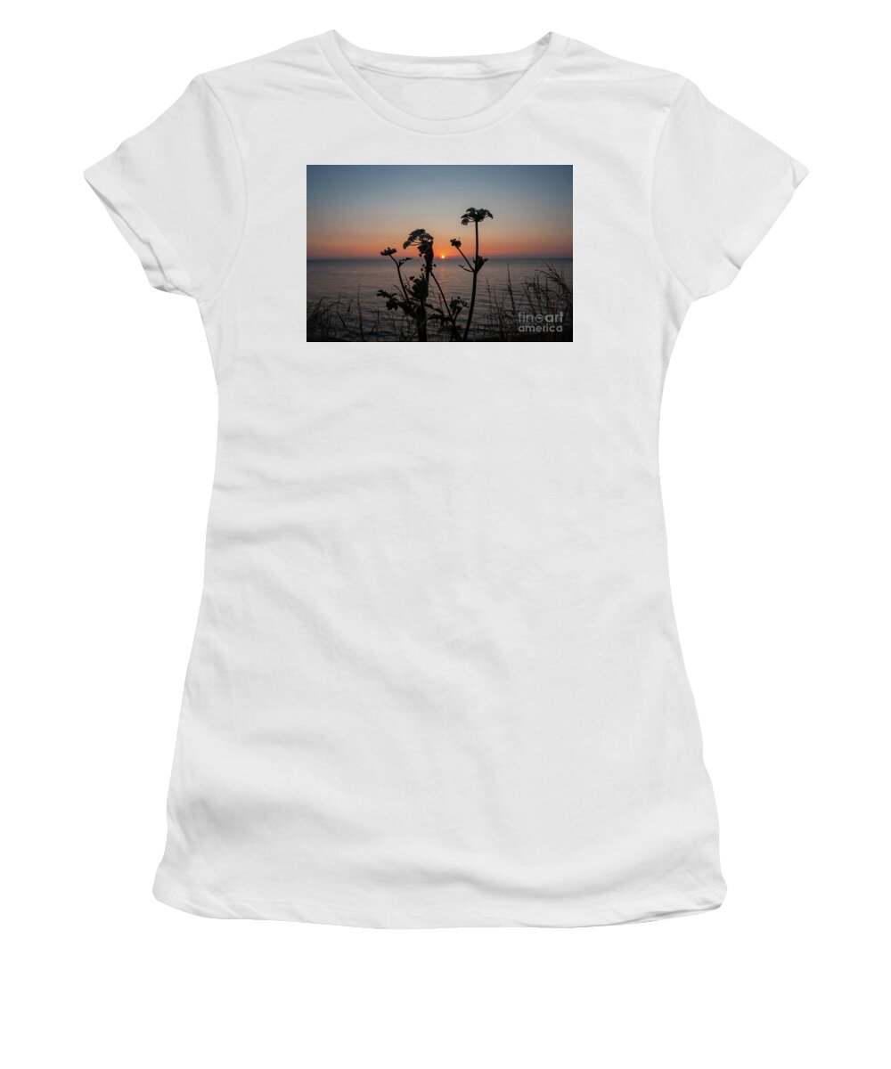Sunset Women's T-Shirt featuring the photograph Caernafon Bay At Sunset by James Lavott