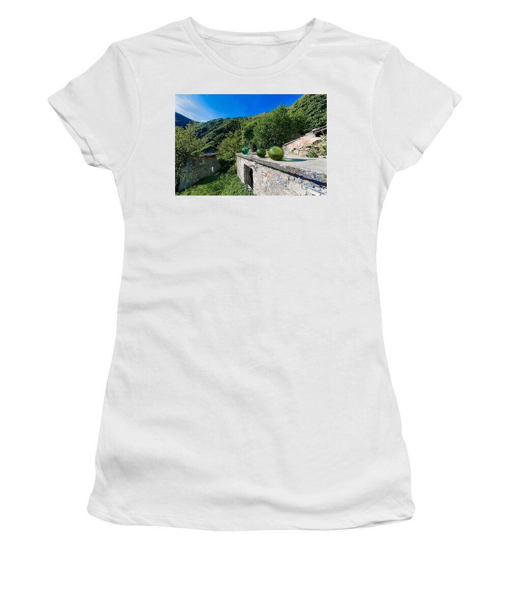 Canate Women's T-Shirt featuring the photograph Canate Di Marsiglia Abandoned Place Lungo L'alta Via Dei Monti Liguri by Enrico Pelos