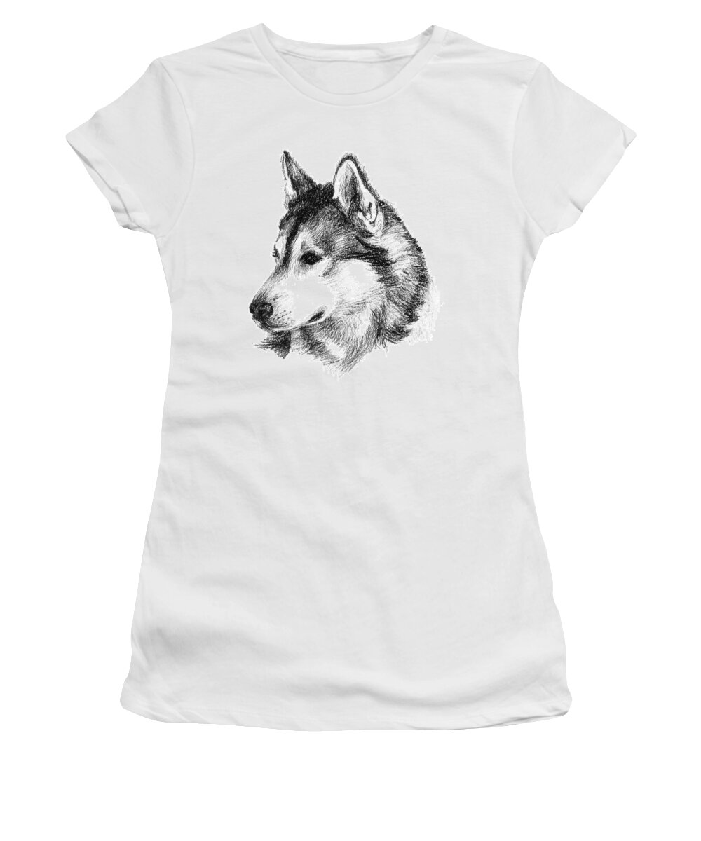 Animals Women's T-Shirt featuring the painting Canine Study IIi by Ethan Harper