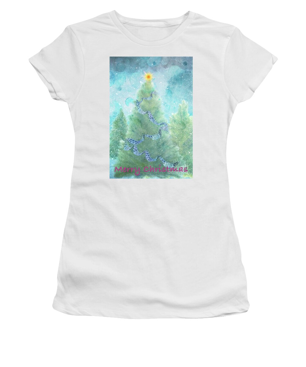 Christmas Women's T-Shirt featuring the photograph Christmas Tree by Mary Koenig Godfrey