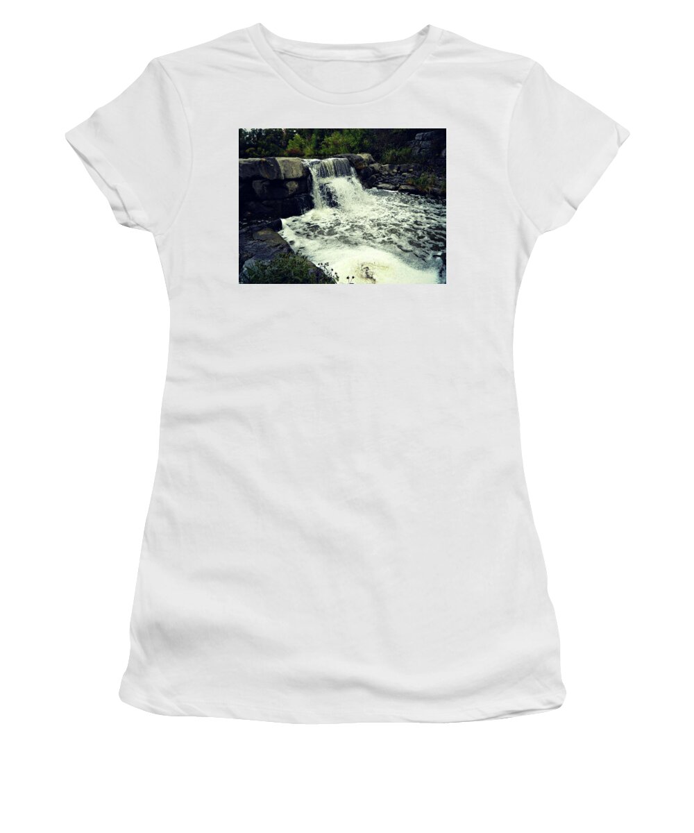 City Falls Women's T-Shirt featuring the photograph City Falls 2 by Cyryn Fyrcyd