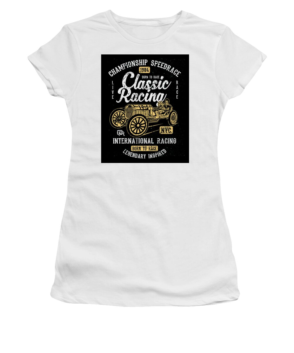 Classic Women's T-Shirt featuring the digital art Classic Racing by Long Shot