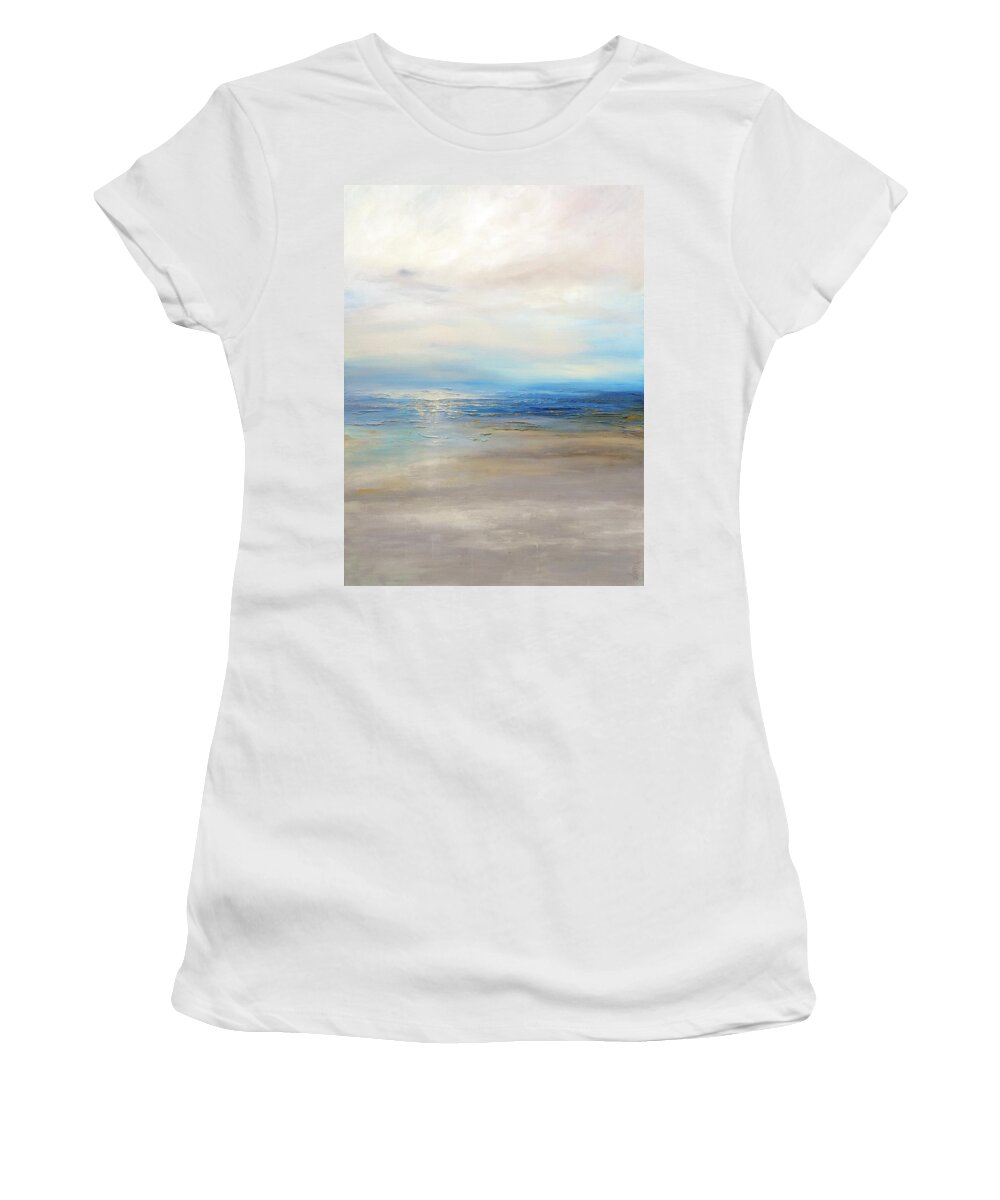 Coastline Women's T-Shirt featuring the painting Coastal Calm by Dina Dargo