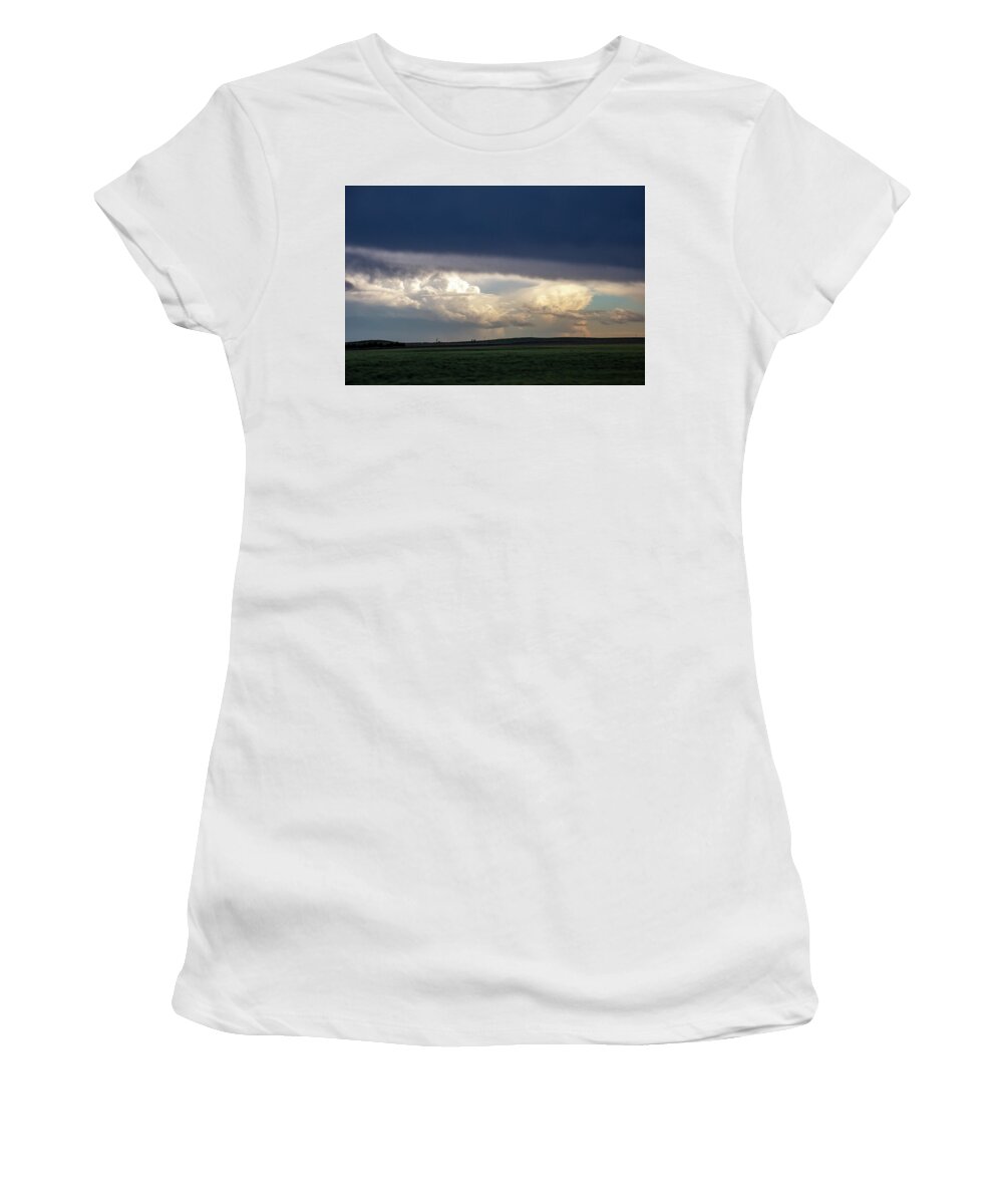Nebraskasc Women's T-Shirt featuring the photograph Colorado Kansas Storm Chase 004 by Dale Kaminski