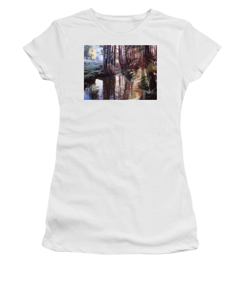 Creation Women's T-Shirt featuring the painting Come, explore with Me by Graham Braddock