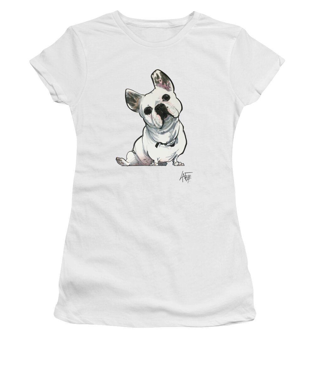 Cooze 4555 Women's T-Shirt featuring the drawing Cooze 4555 by Canine Caricatures By John LaFree