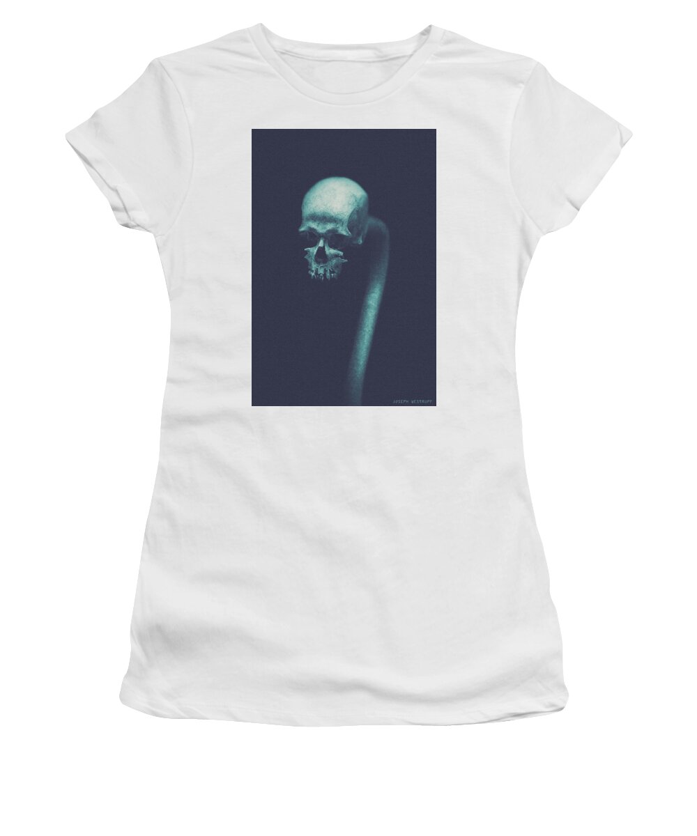 Skull Women's T-Shirt featuring the photograph Cranium Ophidian by Joseph Westrupp