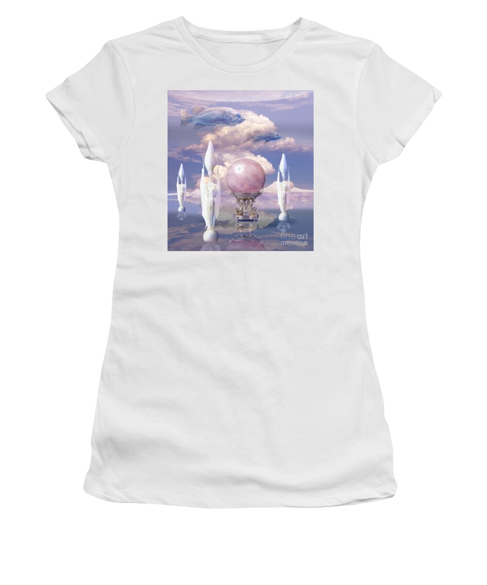 Crystal Ball Women's T-Shirt featuring the digital art Crystal ball by Alexa Szlavics