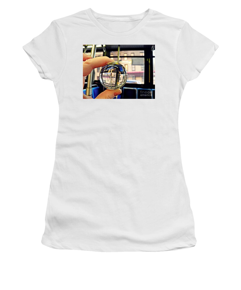 Crystal Women's T-Shirt featuring the photograph Crystal Ball Project 64 by Sarah Loft