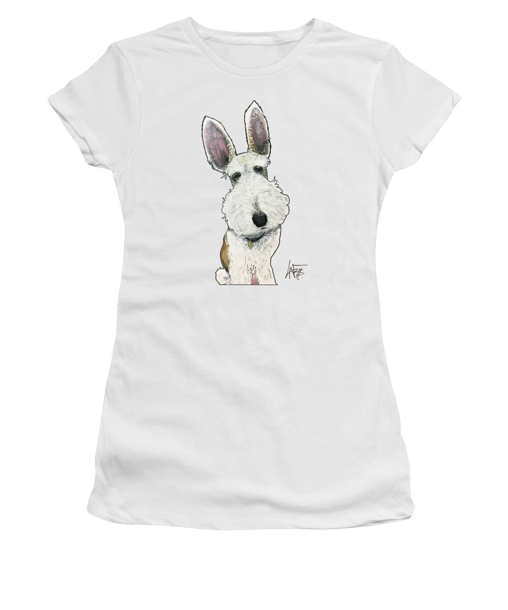 Dalton 4518 Women's T-Shirt featuring the drawing Dalton 4518 by Canine Caricatures By John LaFree