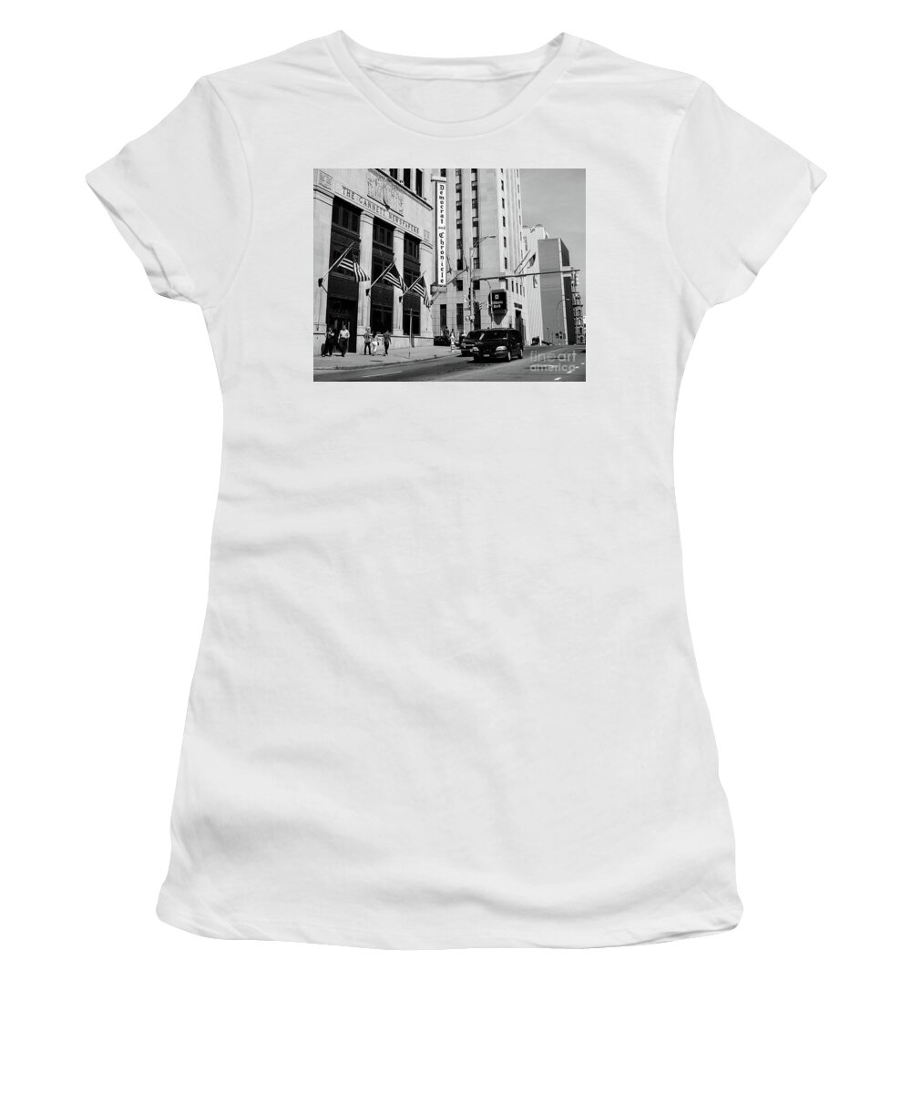 Rochester Women's T-Shirt featuring the photograph Democrat and Chronicle by Lenore Locken