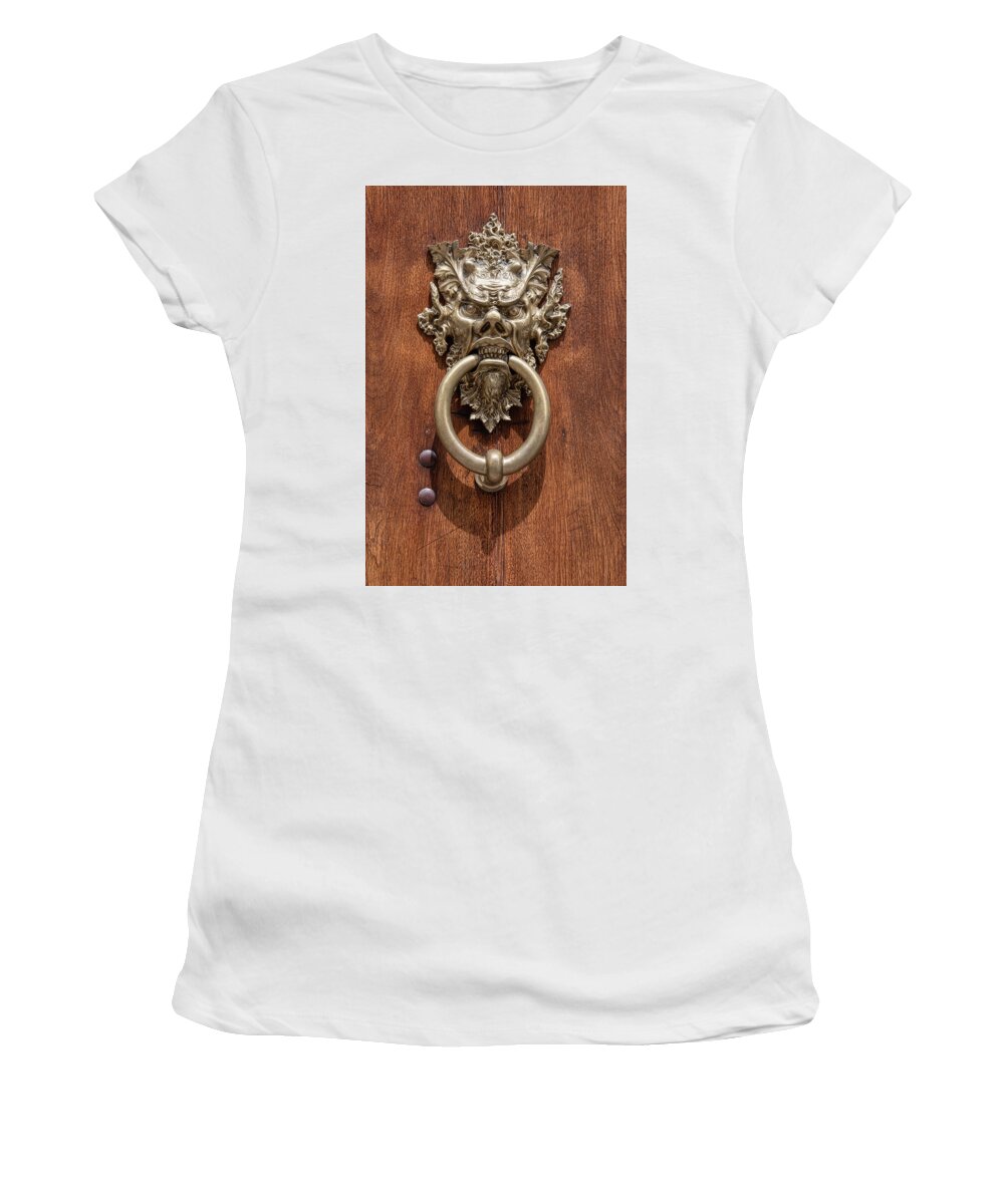 Devil Women's T-Shirt featuring the photograph Devil Door of Venice by David Letts