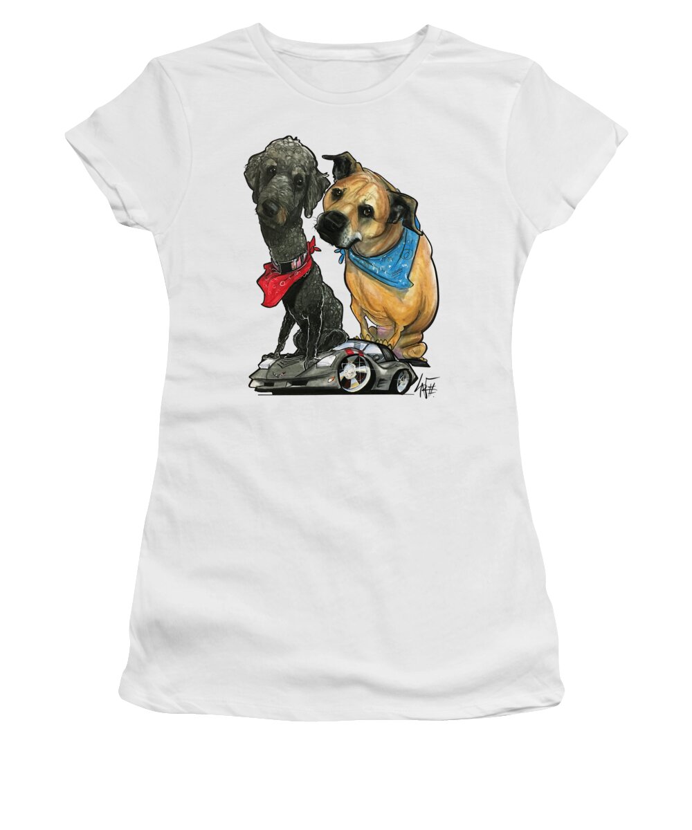 Diehl 4538 Women's T-Shirt featuring the drawing Diehl 4538 by Canine Caricatures By John LaFree