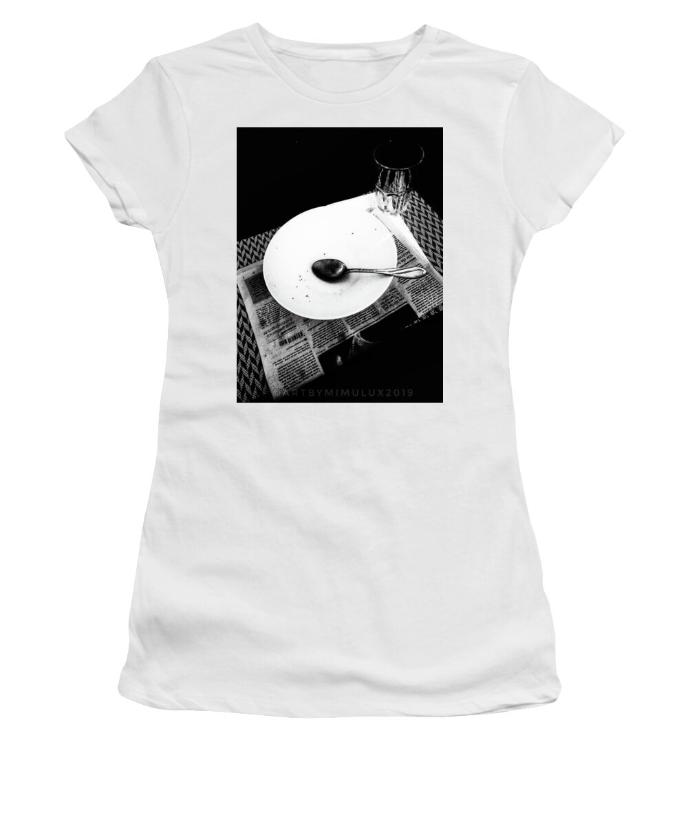 Dinner Women's T-Shirt featuring the photograph Dinner for One by Mimulux Patricia No