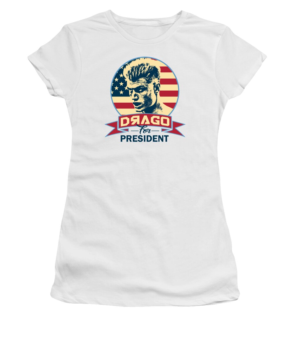Rocky Women's T-Shirt featuring the digital art Drago For President by Filip Schpindel