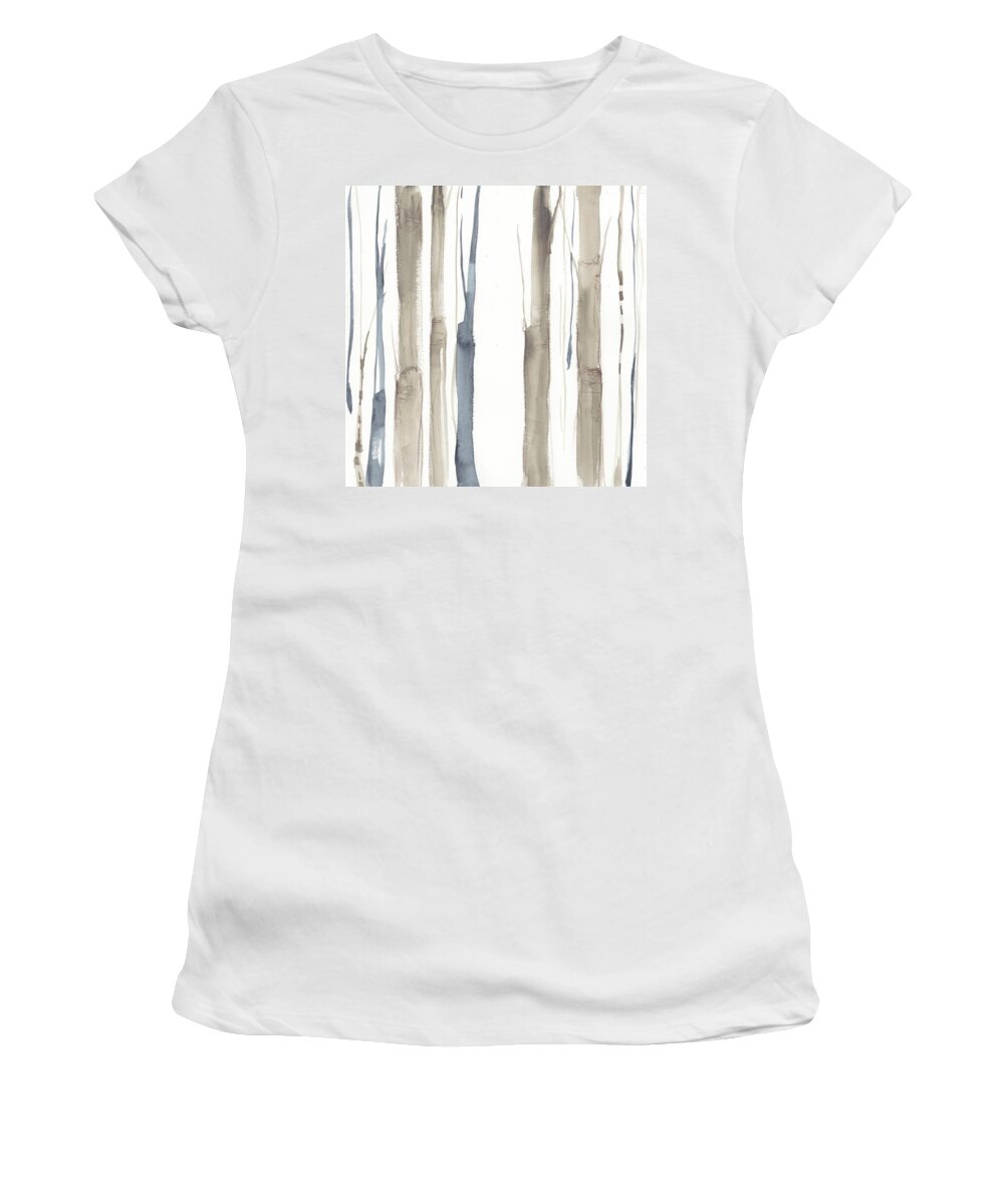 Abstract Women's T-Shirt featuring the painting Duo Tone Trees II by Jennifer Goldberger