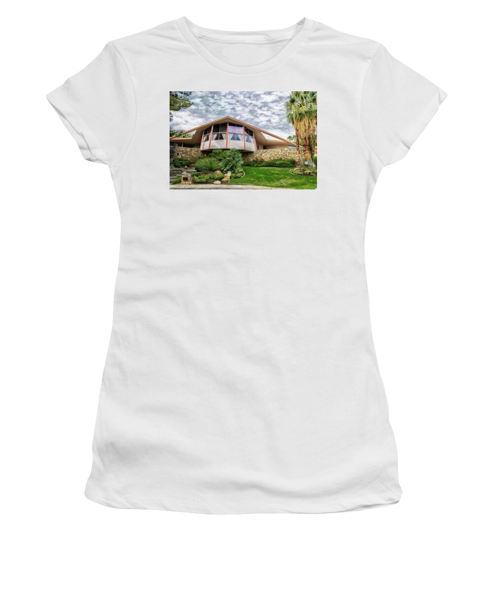 Elvis Women's T-Shirt featuring the photograph Elvis Honeymoon House by Robert Hebert