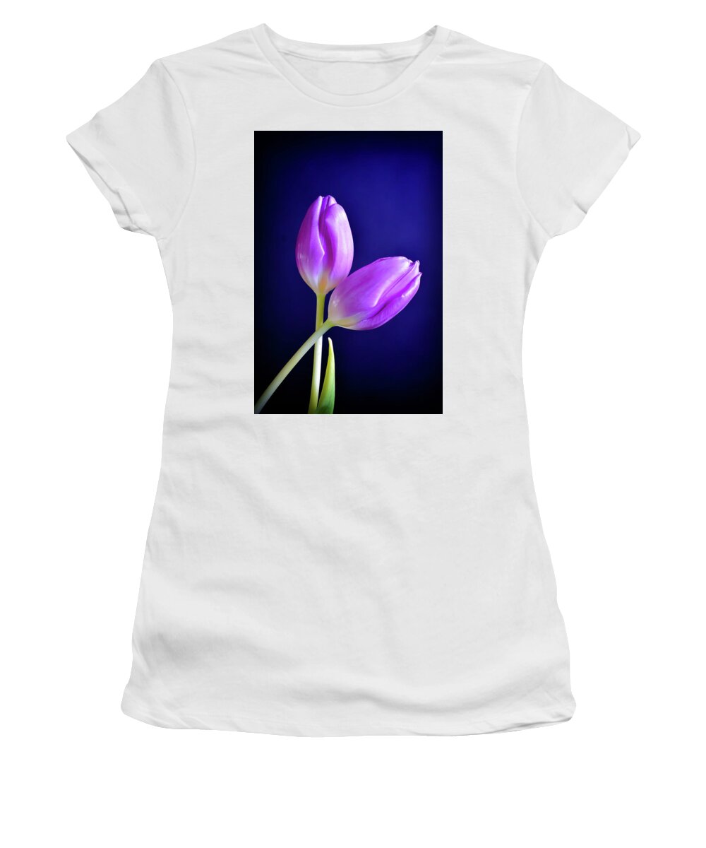 Purple Women's T-Shirt featuring the photograph Embrace by Michelle Wermuth