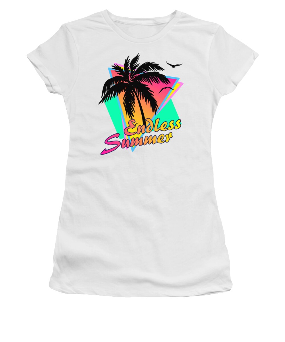 Sunset Women's T-Shirt featuring the digital art Endelss Summer by Filip Schpindel