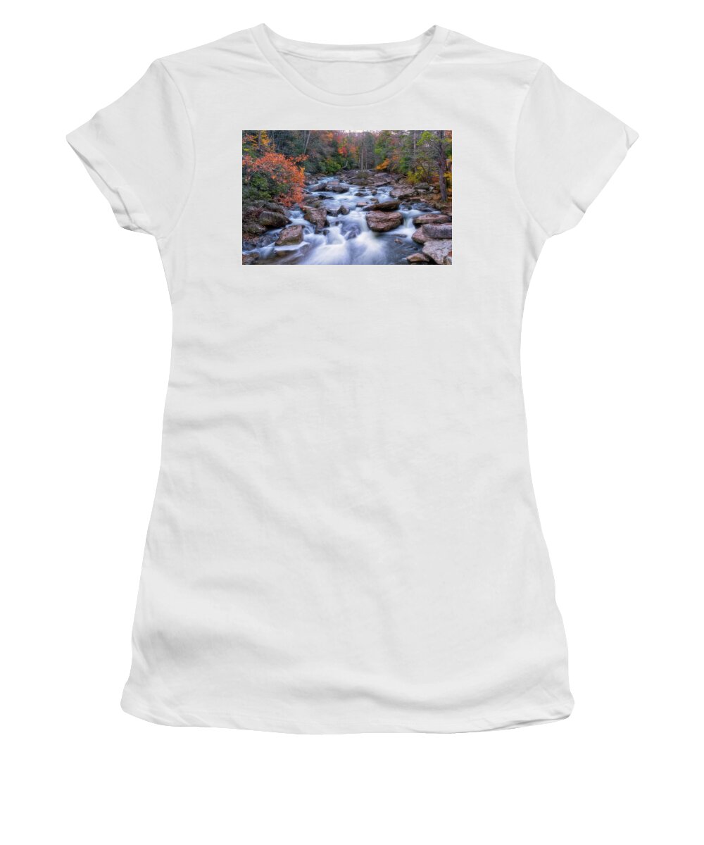 Fall Flow Women's T-Shirt featuring the photograph Fall Flow by Russell Pugh