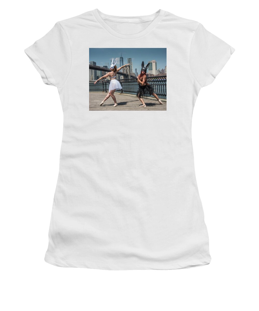 Brooklyn Women's T-Shirt featuring the photograph Fantasy in Brooklyn 3 by Alan Goldberg