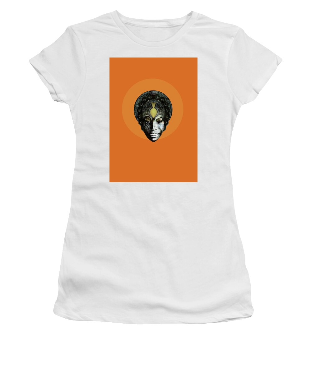Nina Women's T-Shirt featuring the mixed media Feeling Good - Sun in the Sky by BFA Prints