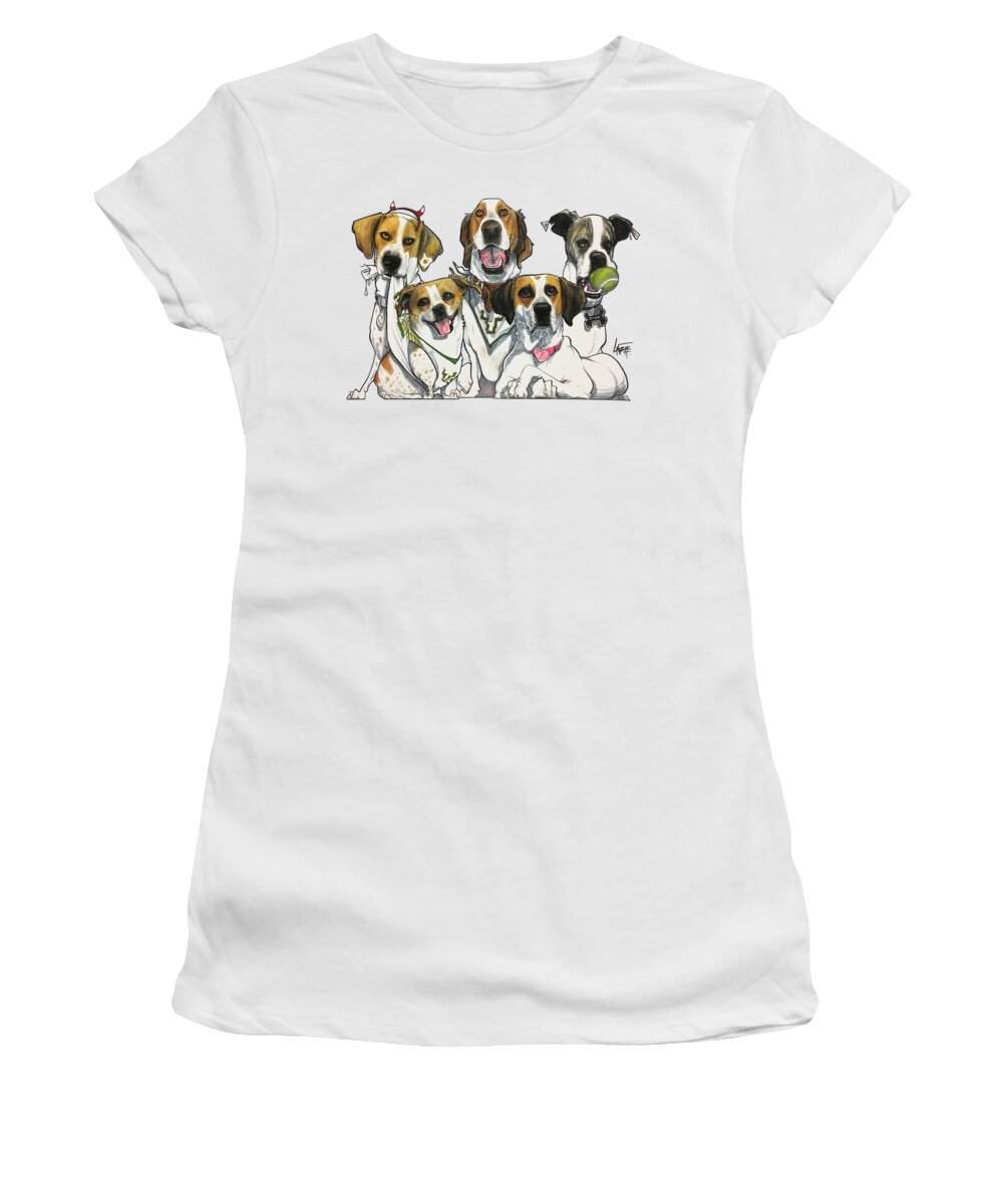 Fernandez Women's T-Shirt featuring the drawing Fernandez 7-1491 by Canine Caricatures By John LaFree