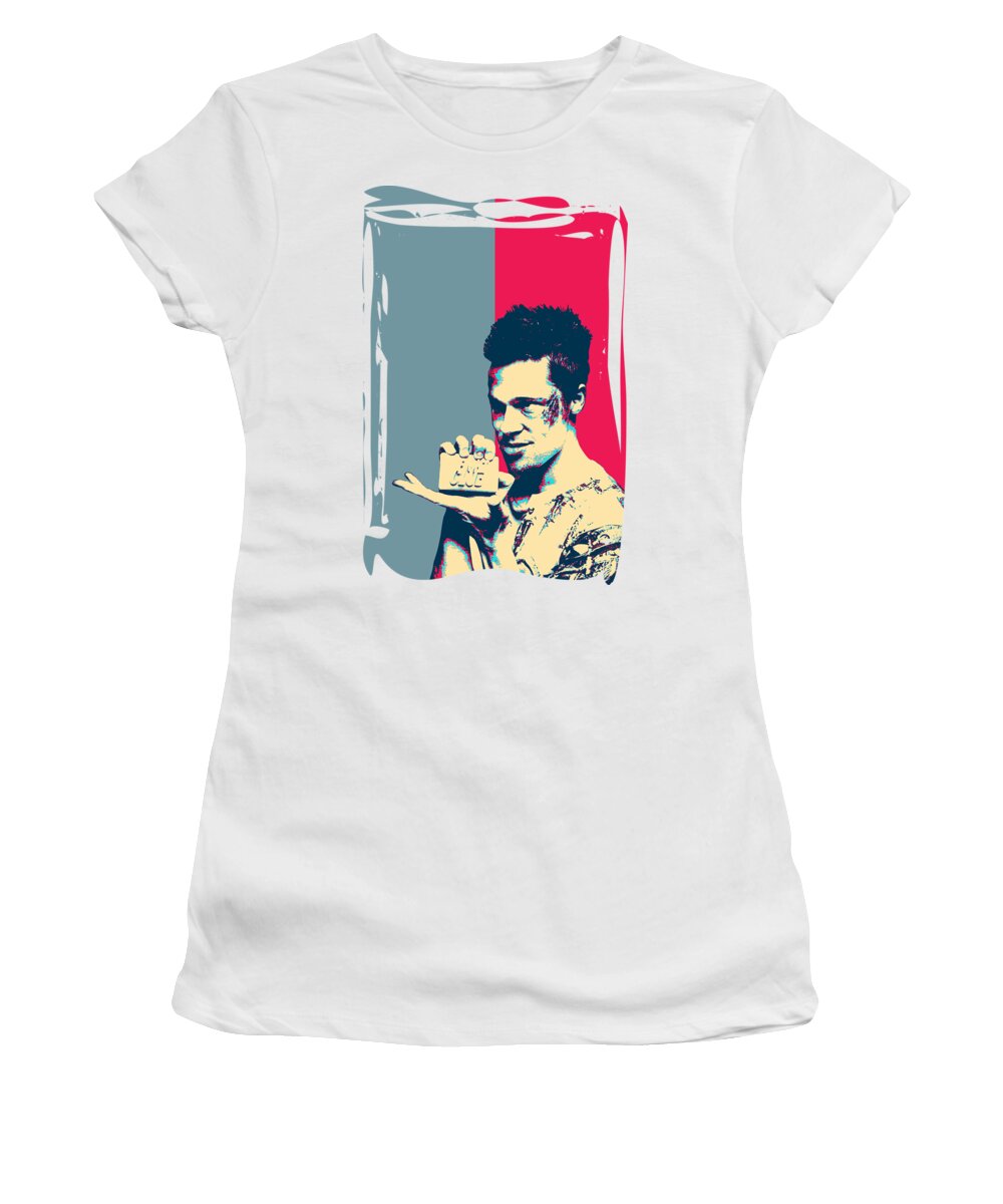 ‘cinema Treasures’ Collection By Serge Averbukh Women's T-Shirt featuring the digital art Fight Club Revisited - Tyler Durden by Serge Averbukh