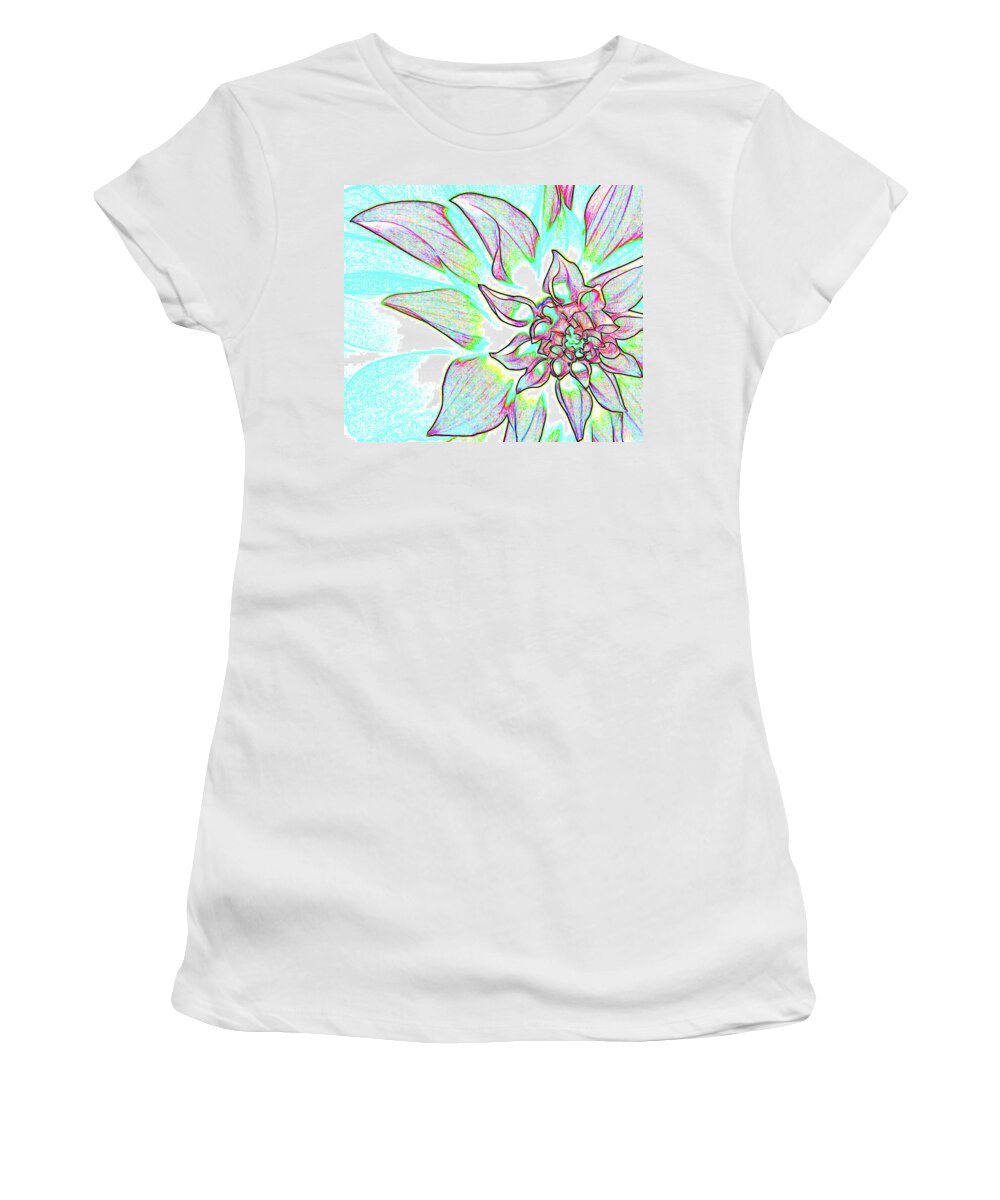 Flowers Women's T-Shirt featuring the digital art Flower exp 2 by Bruce IORIO